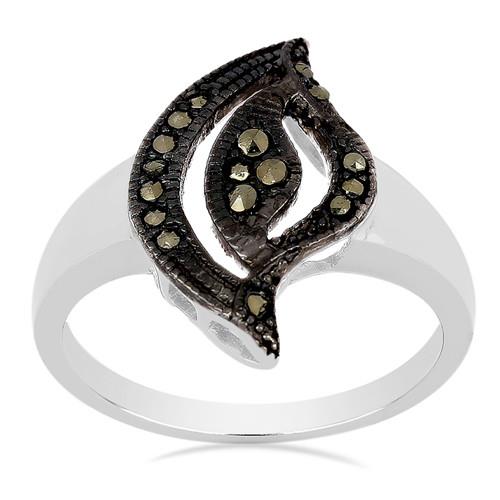 BUY STERLING SILVER AUSTRIAN MARCASITE GEMSTONE EYE RING